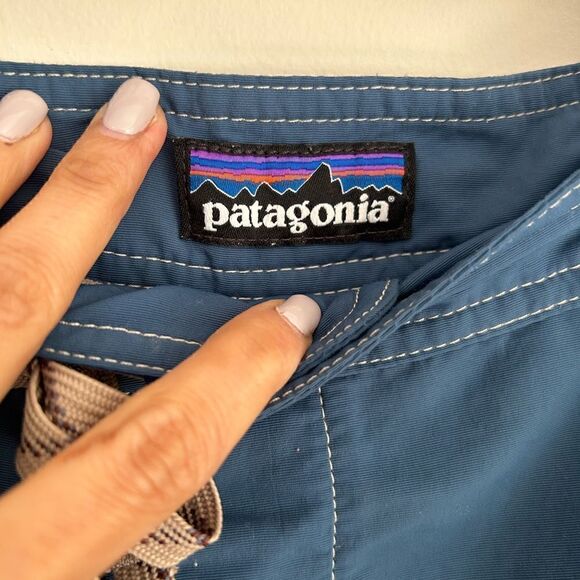 Patagonia Mens Blue Board Shorts - Picture 6 of 8